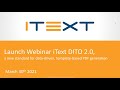 Live webinar: iText DITO 2.0, the next step in intuitive template based PDF generation