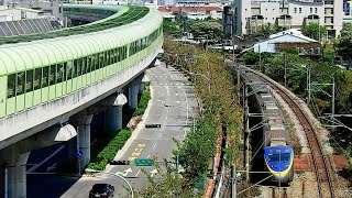 台鐵3158次EMU800區間車 中捷烏日站下方通過-2021/03/25