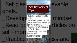 Self Development Tips #shorts #selfdevelopment
