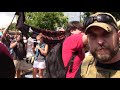 Charlottesville protests -- raw footage of extremely tense stand-off
