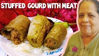 Goan style stuffed snake gourd with beef mince / easy recipes/ stuffed gourd recipe