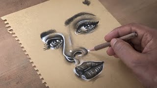 Portrait Shading Technique | How to Shade a Face | Smooth Blending Shading | #Portrait #Drawing