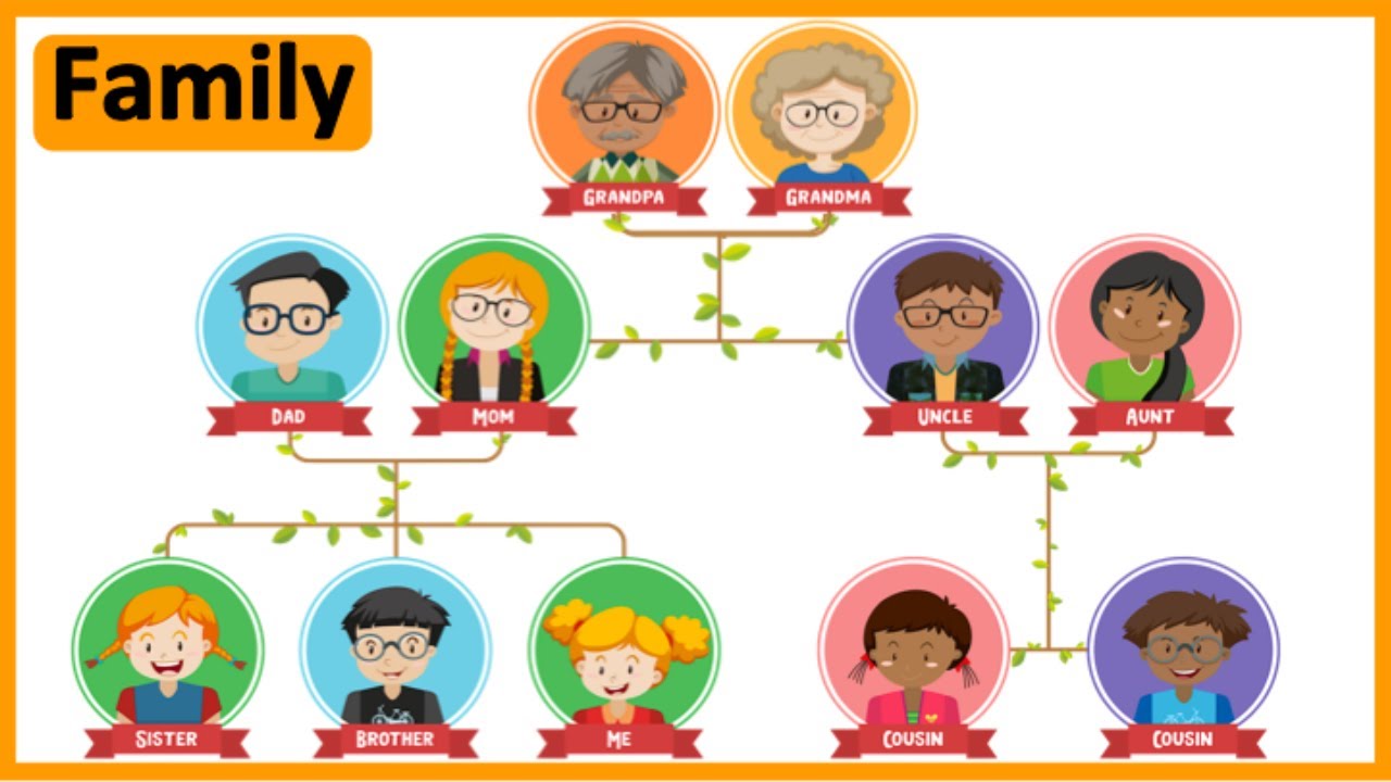 FAMILY MEMBERS IN ENGLISH 👪 | Improve Vocabulary & Pronunciation - YouTube