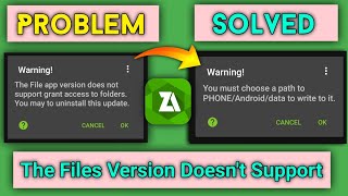 The Files app version does not support grant access to folders ZArchiver 2025 @techmomentOfficial