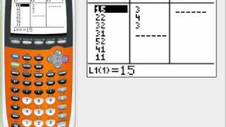 Creating Lists in TI-83