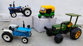 Diy tractor mini Bulldozer to making handmade John Deere tractor Ford Diecast auto rickshaw unboxing