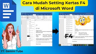 Cara Setting Ukuran Kertas F4 di Ms Word dan Printer yang digunakan secara otomatis