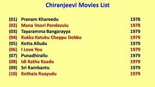 Chiranjeevi Movies List
