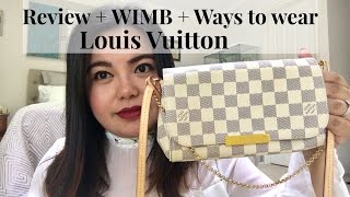 Louis Vuitton Favorite PM Damier Azur | Review | 8 Ways to wear | WIMB |  Minks and Macarons