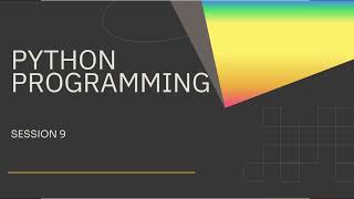 Python Session 9 Files