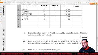 CSEC IT Paper 3 - Spreadsheets
