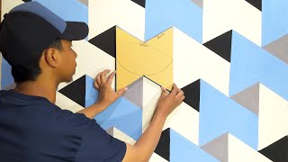 WALL PAINTING SIMPLE EASY 3D WALL DECORATION | CREATIVE WALL PAINTING IDEAS