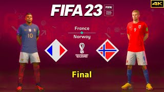 FIFA 23 - FRANCE vs. NORWAY - FIFA World Cup Final - Mbappé vs. Haaland - PS5™ [4K]
