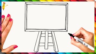 How To Draw A Blackboard Step By Step 👨‍🏫 Blackboard Drawing Easy