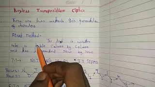 keyless transposition cipher in hindi / types of transposition cipher in cryptography || #mscoder