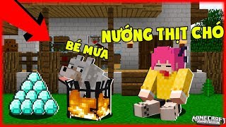 HIHACHOBI TROLL MÈO SIMMY BẰNG CÁCH NƯỚNG BÉ MƯA TRONG MCPE*HIHA VÀ BÉ MƯA TROLL SIMMY