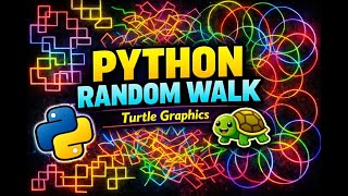 Random Walk Art with Python Turtle 🐢 | Creative Coding