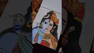 Ardhnareshwar ji drawing 🔱har har mahadev #please subscribe 🥰#shorts