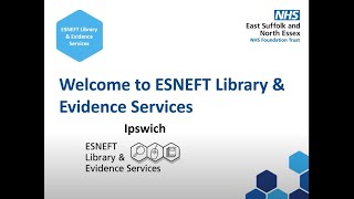 Ipswich Hospital Library Induction for Medical Students