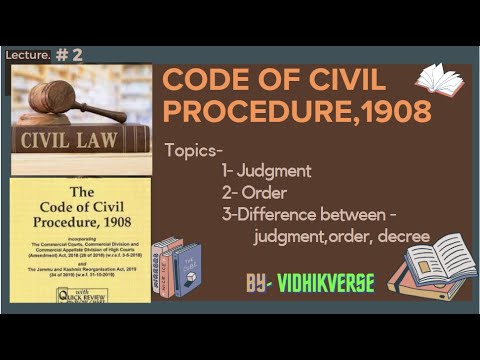 Code Of Civil Procedure (CPC) | Judment | Order | Difference-judgment ...