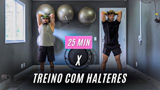 Cardio hiit com halteres para SUPERIORES, treino para ganho de massa e definição