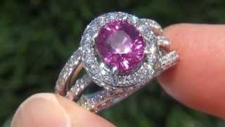 GIA Estate 5.72 ct UNHEATED Natural Ruby Diamond 18k White Gold Vintage Ring GEM