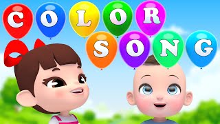 Color Song & Five Little Monkeys Jumping On The Bed Funny Nursery Rhymes Song | Super Lime And Toys