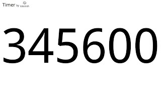 345600 Second Countup Timer