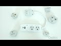 ultra compact world travel power strip by ceptics ps 2u