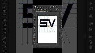 SV Modern Logo Design Idea In Illustrator CC #shorts #illustrator