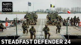 NATO Forces River Crossing Drills | Response Potential Crises | Steadfast Defender 2024