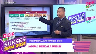 Sukses SPM (2021) | Sains Tambahan (Tingkatan 4 - Bab 3) - Jadual Berkala Unsur