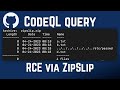 CodeQL query to detect RCE via ZipSlip - $5,500 bounty from GitHub Security Lab