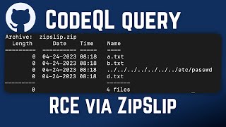 CodeQL query to detect RCE via ZipSlip - $5,500 bounty from GitHub Security Lab