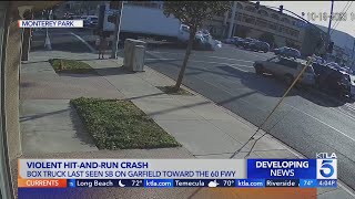 Video shows violent hit-and-run crash involving box truck