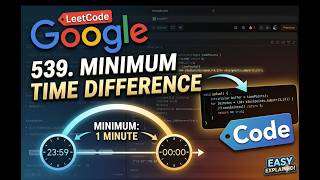 Minimum Time Difference | Leetcode 539 | C++ | MEDIUM | GOOGLE