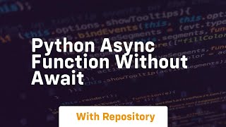 python async function without await