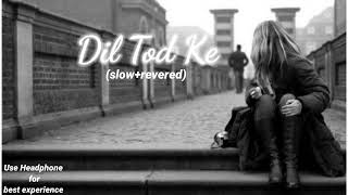 Dil tod ke 💔 [slow and reverb] || Breakup Mashup || #tseries #bpraak