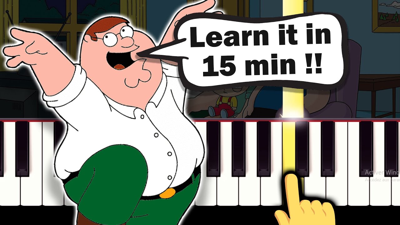 FAMILY GUY - Intro Theme Song - EASY Piano Tutorial - YouTube