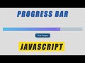 How to make progress bar animation using HTML, CSS and Javascript