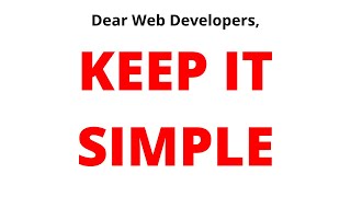 Dear Web Devs, Stop Doing This