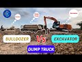 Excavator vs Bulldozer vs Dump Truck #CH_OFFICIAL