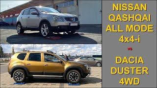 SLIP TEST - Nissan Qashqai All Mode 4x4-i vs Dacia Duster 4WD - @4x4.tests.on.rollers