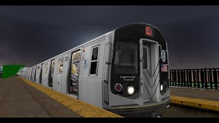 OpenBve Quicky: R143 Siemens L Train arriving and departing Atlantic Av