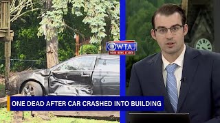 One dead after car crashed into building in Altoona | WTAJ