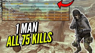 1 Man GETS ALL 75 KILLS In Team Deathmatch MW2 In 2021...