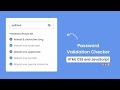 Password Validation Checker in HTML CSS & JavaScript | Doxa Dev