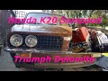 Project DoloRmite Part 3 - Triumph Dolomite Honda K20 engine gets prop shaft and fuel system