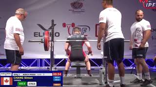 Simon Chang - 720kg 2nd Place 83kg Junior - IPF World Classic Powerlifting Championship 2018