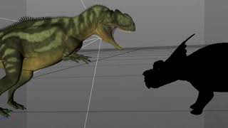 Yangchuanosaurus vs Achelosaurus (incomplete battle)